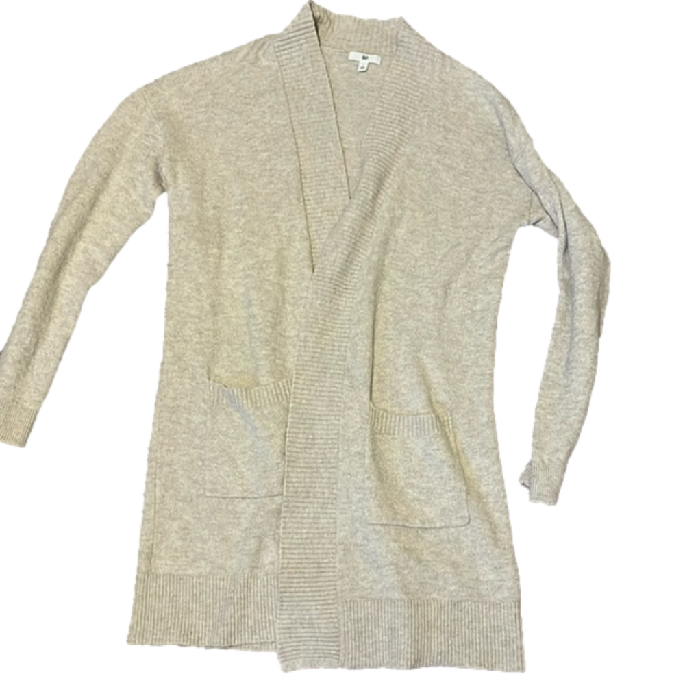 Taupe wrap robe style cardigan